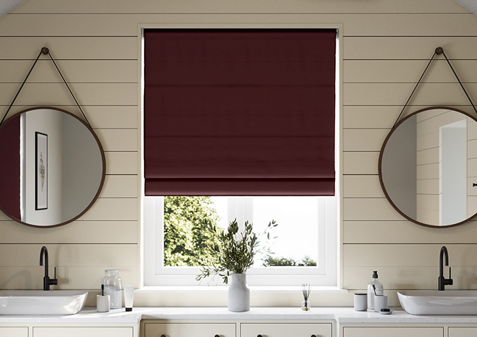 Shima Faux Silk, Claret - Twist&Fit Roman Blind - Image 3